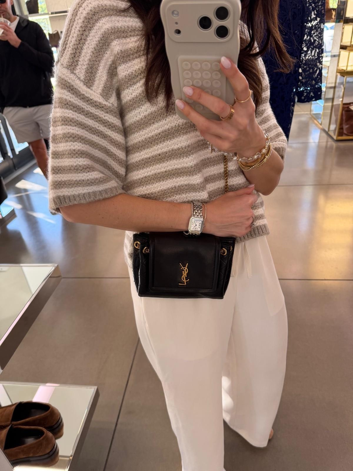 Saint Laurent bag, YSL bag, designer bags, spring outfit, annabrstyle.

#LTKOver40