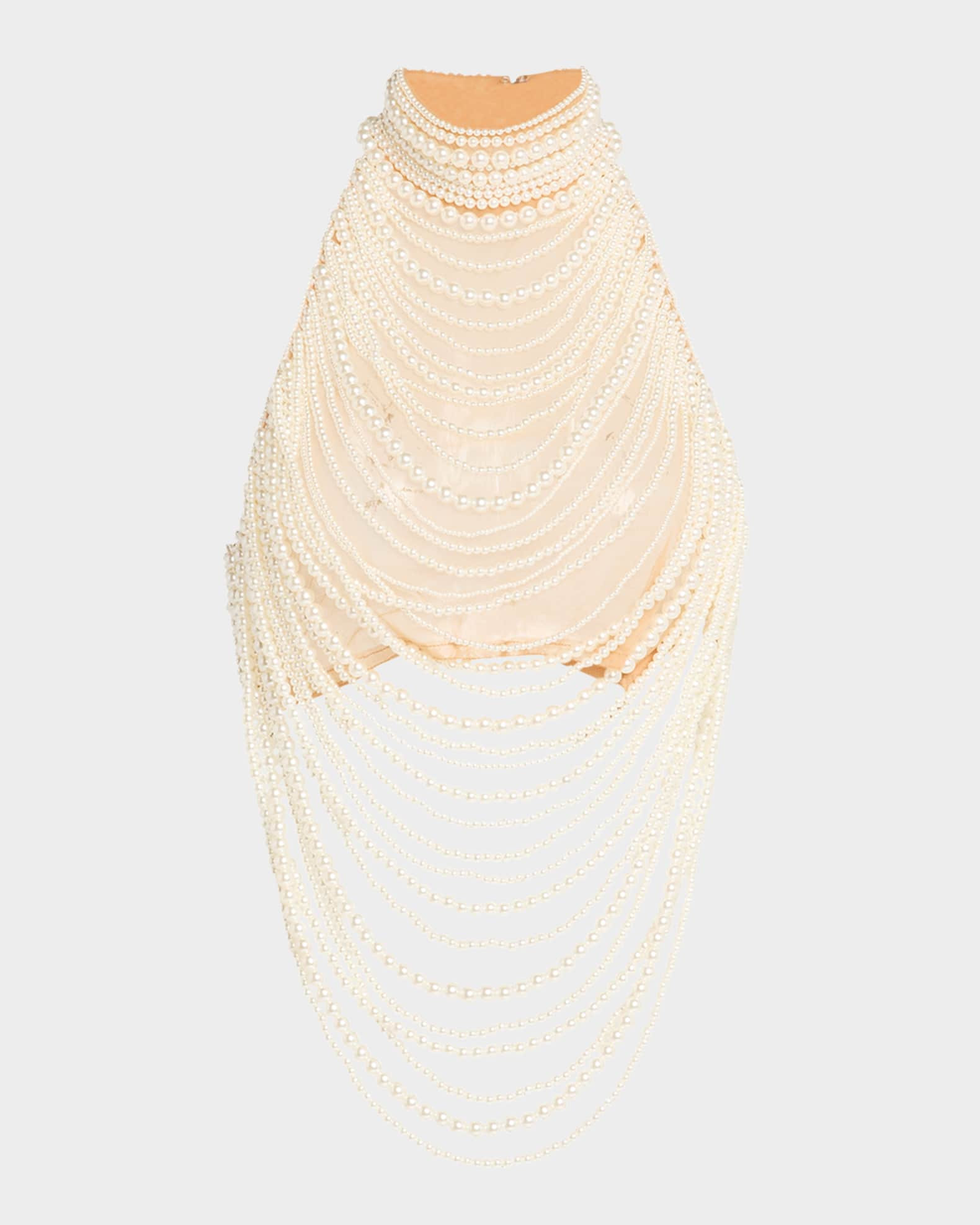 Retrofete Elsie Draped Pearl Top | Neiman Marcus