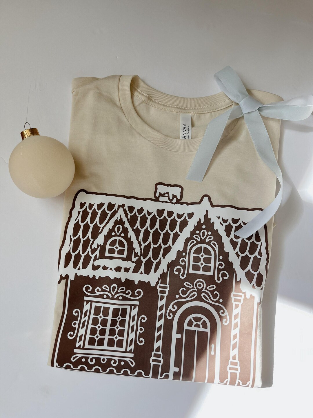 Gingerbread House Shirt / Gingerbread Tee / Gingerbread House Tee / Gingerbread Neutral Shirt / N... | Etsy (US)