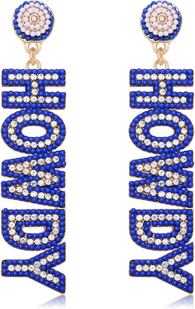 Western Earrings for Women Cowgirl Drop Dangle Earrings Sparkle Rhinestone Seed Beaded Cowboy How... | Amazon (US)