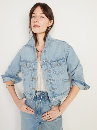 Cropped Jean Jacket for Women | Old Navy (CA)