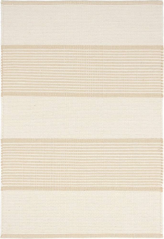 Dash and Albert La Mirada Cotton Area Rug - 9' x 12' Wheat - Striped Handwoven Accent Rug - Durab... | Amazon (US)