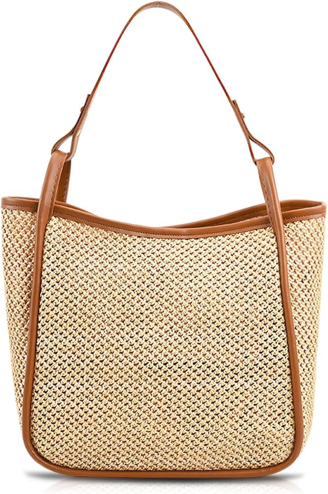 Straw Beach Bag for Women, Large Capacity Tote Bag, Handbag for Vacation, Travel, Daily(Styles 34... | Amazon (US)