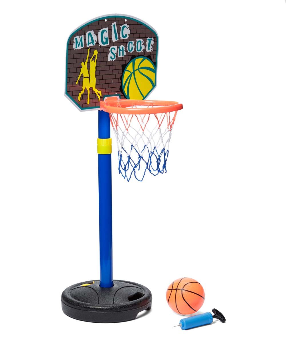Dash Toyz Lawn Games - Blue & Brown 'Magic Shoot' Indoor/Outdoor Basketball Hoop Set | Zulily