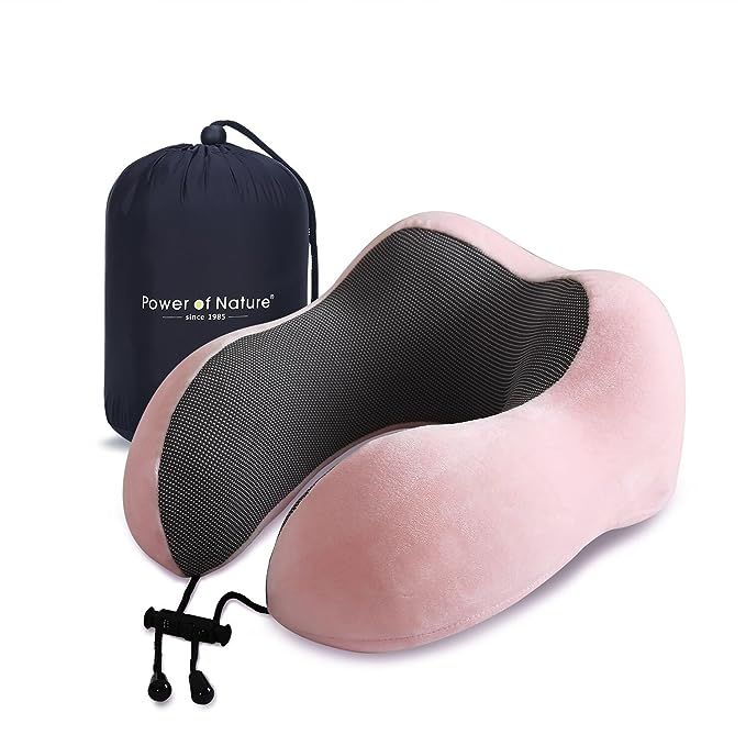 Pon Travel Pillow Luxury Memory Foam Neck & Head Support Pillow Soft Sleeping Rest Cushion for Ai... | Amazon (US)