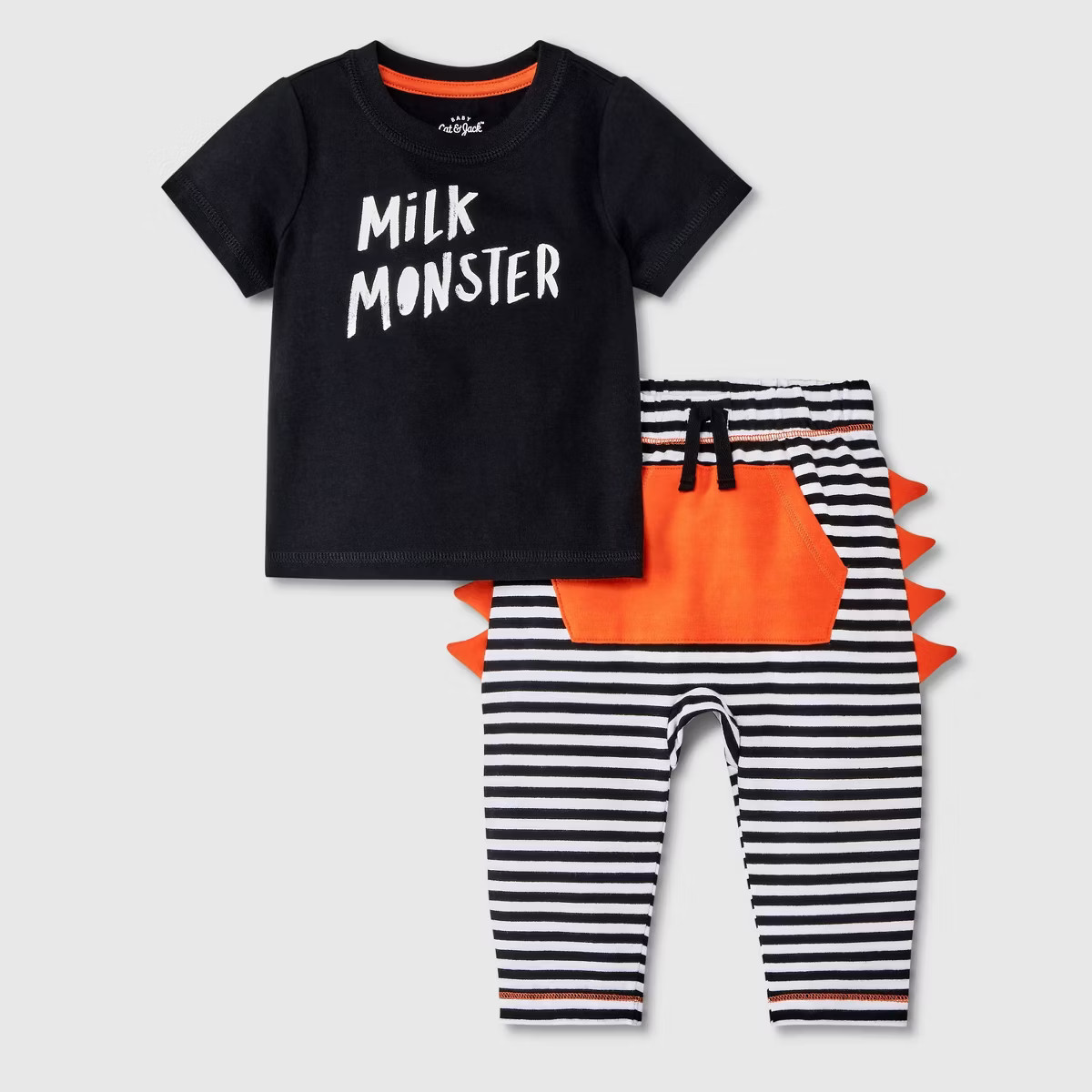 Baby Bloomer Milk Monster Top & Bottom Set - Cat & Jack™ Black | Target