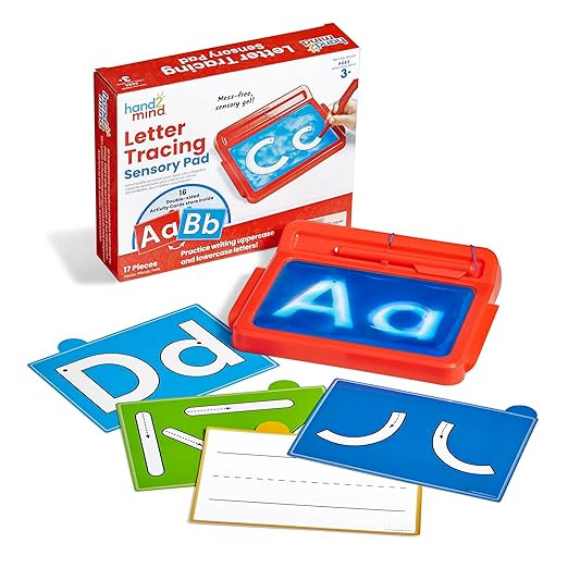 hand2mind Letter Tracing Sensory Pad, Reusable Handwriting Practice for Kids 3-5, Learn to Write,... | Amazon (US)