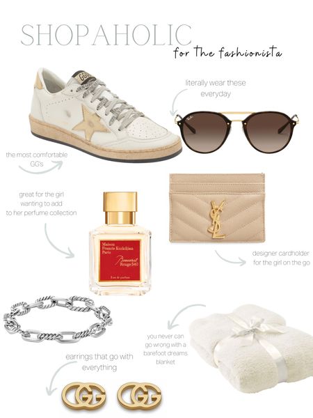 Shopaholic gift guide for the fashionista in your life! From perfume to accessories these are great gifts to splurge on for your loved ones! 

#giftguide #fashionista #christmaslist #designer 

#LTKSeasonal #LTKstyletip #LTKHoliday