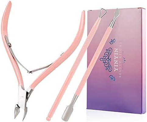 Amazon.com: Cuticle Trimmer with Cuticle Pusher -YINYIN Cuticle Remover Cuticle Nippers Professio... | Amazon (US)