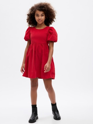 Kids Puff Sleeve Corduroy Dress | Gap (US)