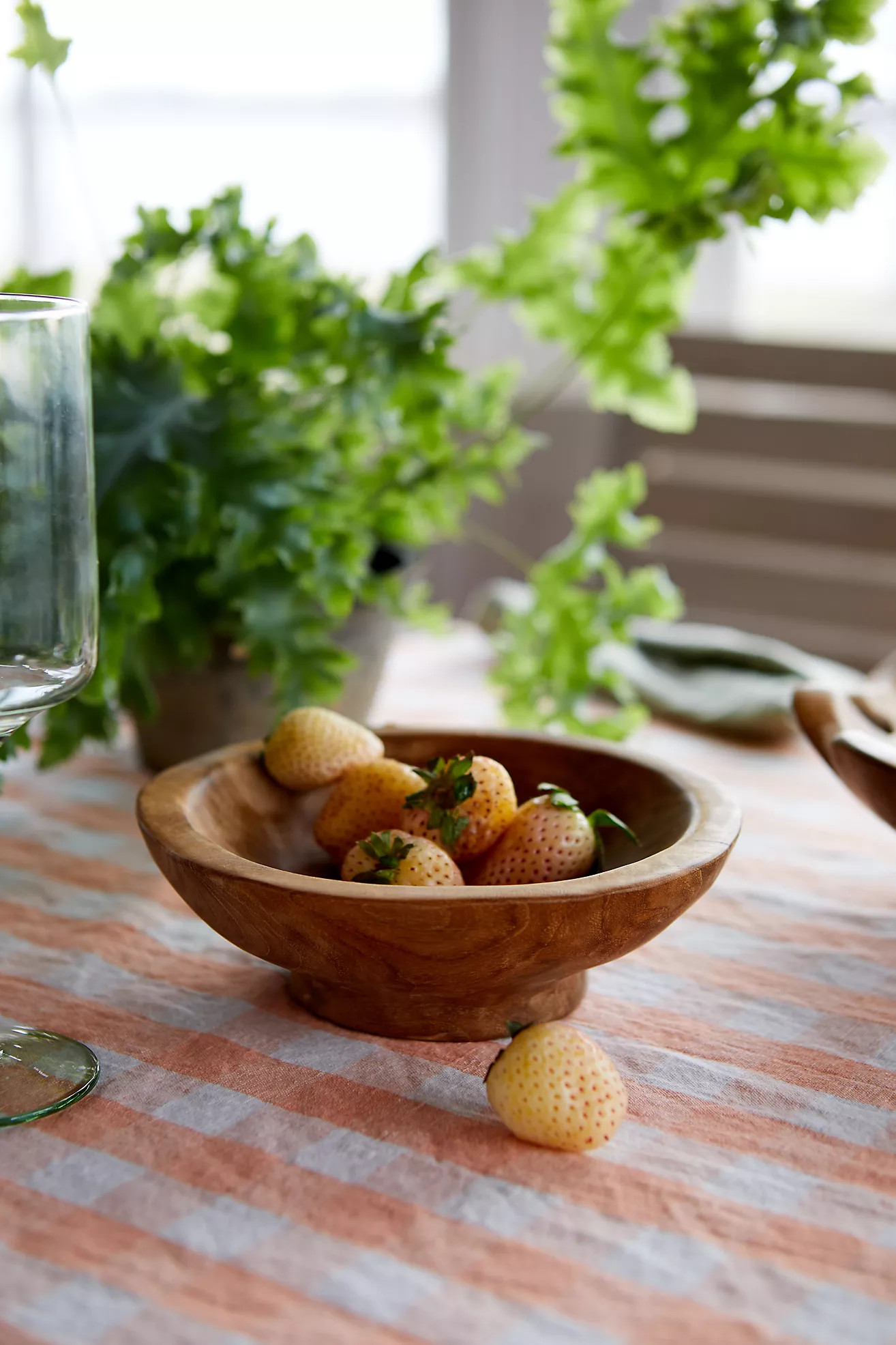 Footed Teak Root Serving Bowl | Anthropologie (US)