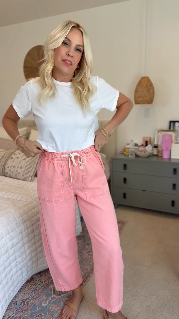 I thought this was a fun color to try in these pants! Imagine it styled with a graphic t shirt!! I did a size small and they fit great! On sale for $30!

#LTKSaleAlert #LTKFindsUnder50 #LTKStyleTip