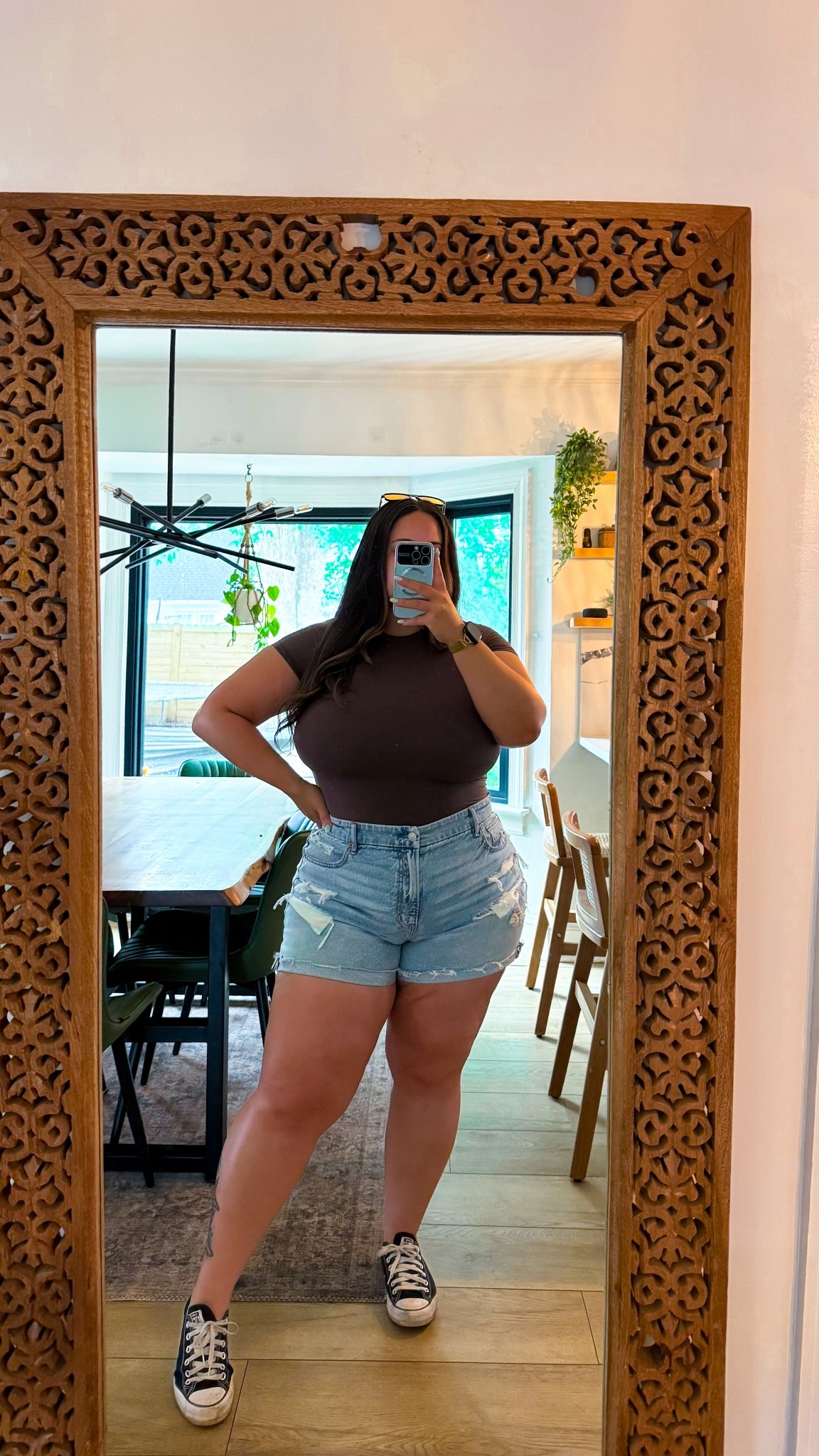 Casual everyday summer outfit! 

Top: double lined, stretchy, compressive fit. Long crop length. Shown in size XL 

Shorts: curvy strigid cut… compressive on the tummy control in the front, stretchy in the back with no gap. Shown in size 16 

#everydaystyle #casualoutfits #summeroutfits #ltkcurves 

#LTKSummerEdit #LTKStyleTip #LTKMidsize