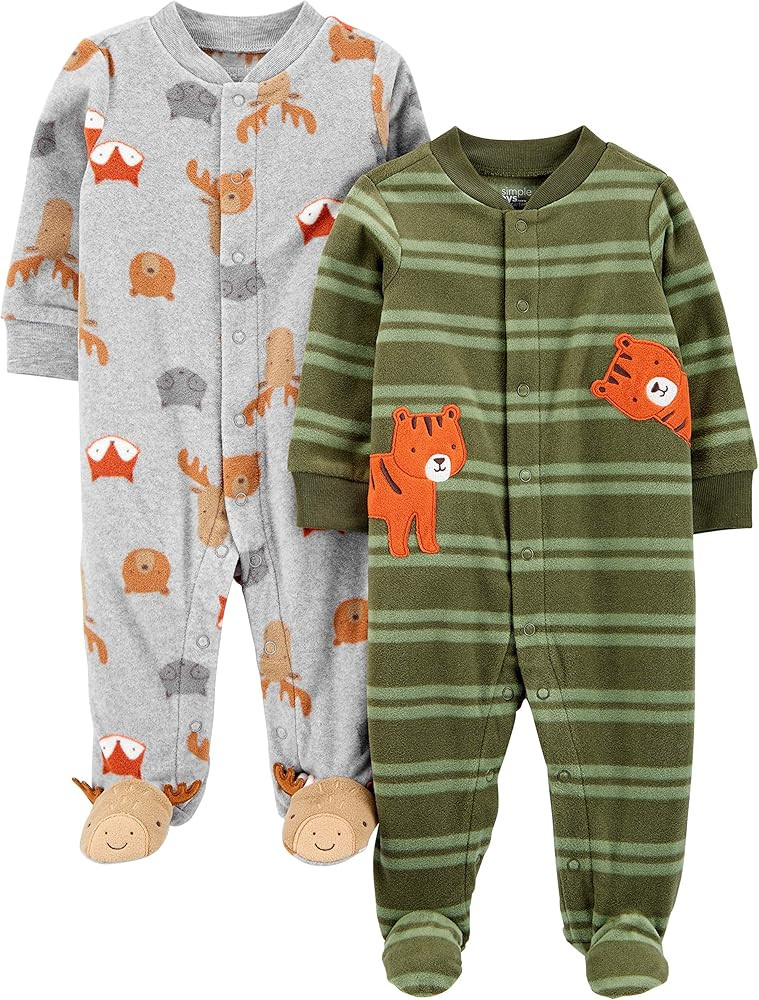 Simple Joys by Carter's baby-boys 2-pack Fleece Footed Sleep and PlayBaby and Toddler Sleepers | Amazon (US)