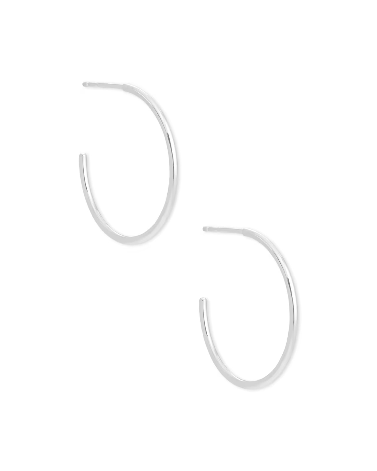 Keeley 25mm Small Hoop Earrings in Sterling Silver | Kendra Scott