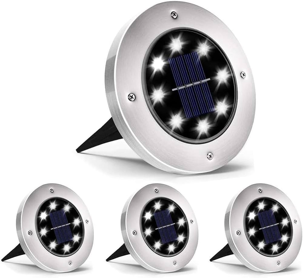 INCX Solar Lights for Outside,4 Pack Solar Lights Outdoor Waterproof, Solar Garden Lights Landsca... | Amazon (US)