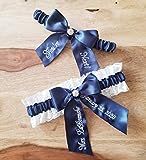 Navy Blue Garter You're Next Bridal Garter Wedding Garter Set Custom Garters Something Blue | Amazon (US)