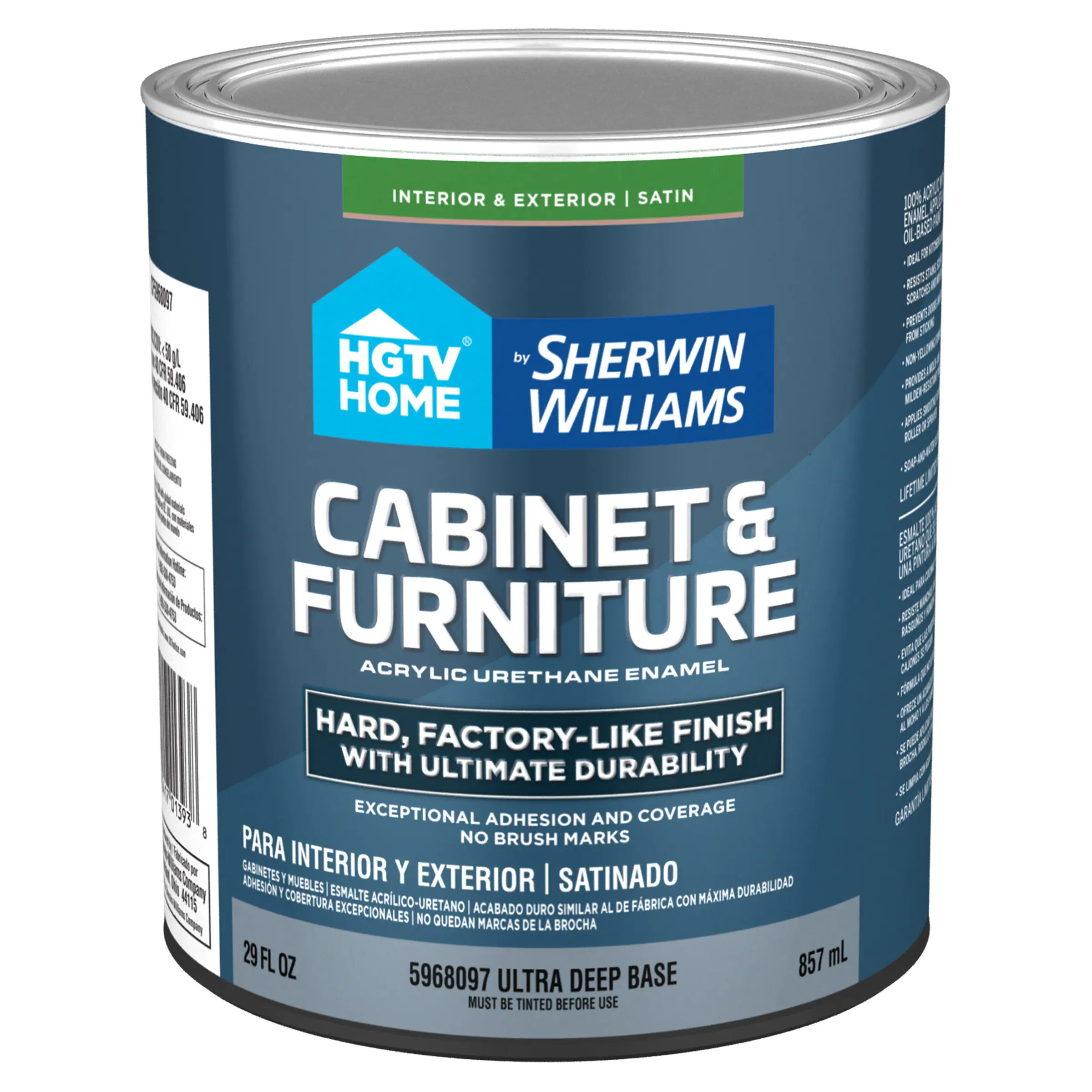 HGTV HOME by Sherwin-Williams  Cabinet and Furniture Satin Ultra Deep Tintable Cabinet and Furni... | Lowe's