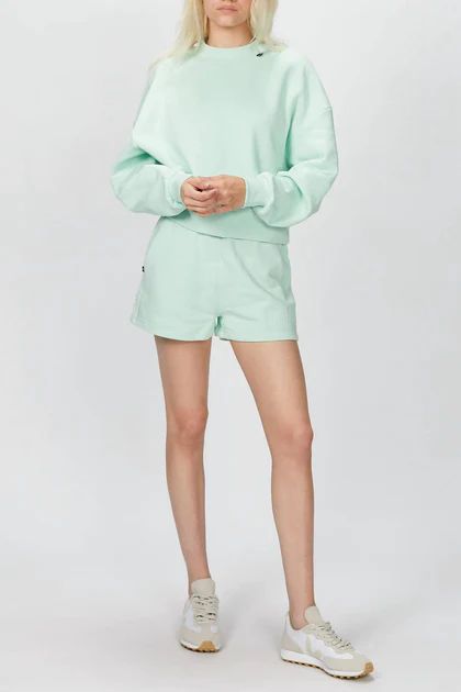 Sweatshirt With Logo in Mint Green | Shop Premium Outlets
