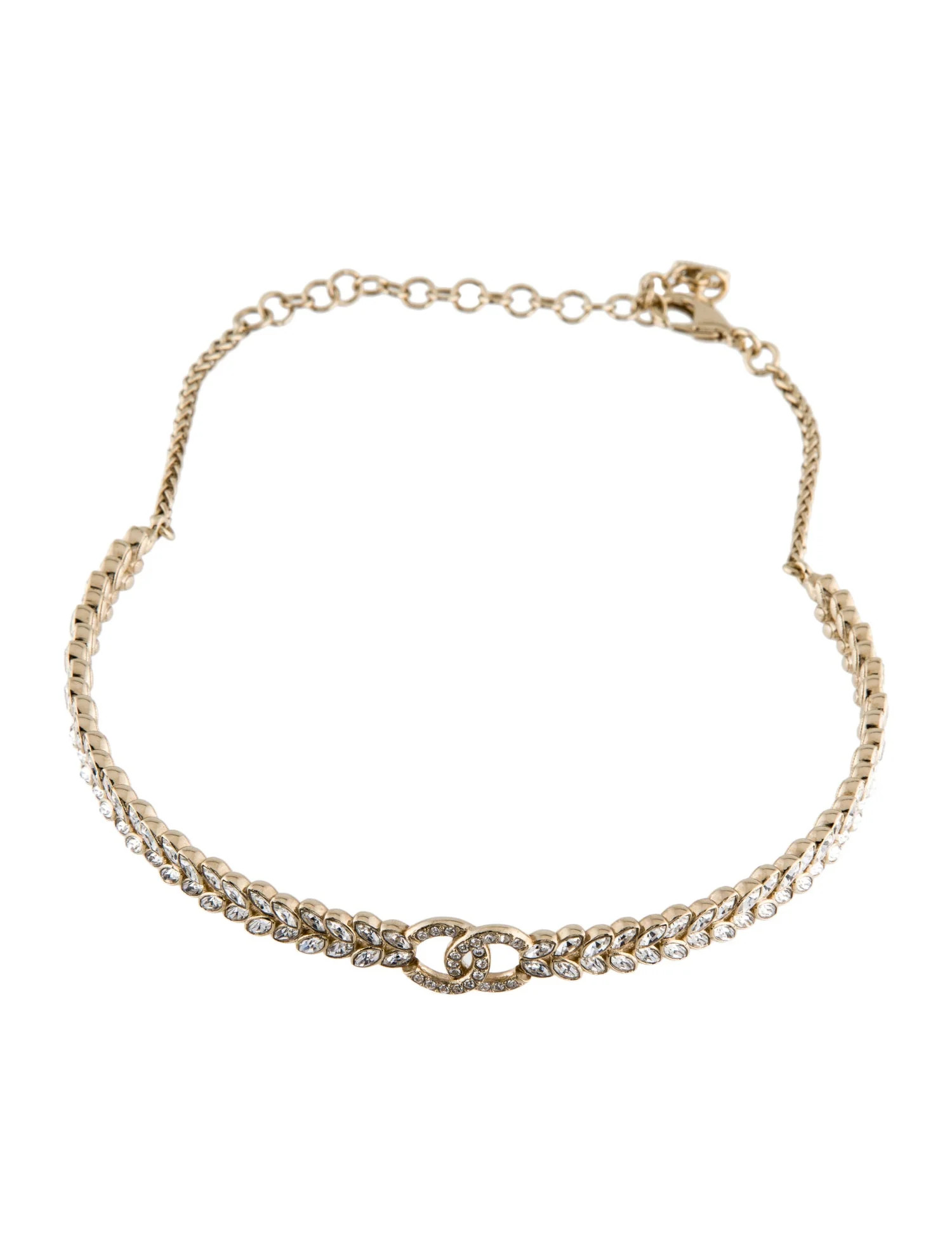 2023 Strass CC Choker Necklace | The RealReal