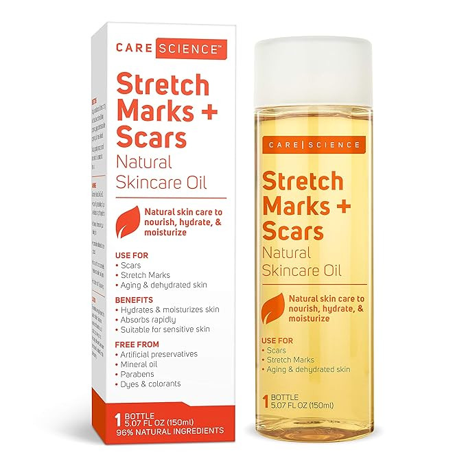 Care Science Stretch Marks + Scars Skin Care Body Oil, 5.07 Ounce | For Scars, Stretch Marks, Hai... | Amazon (US)
