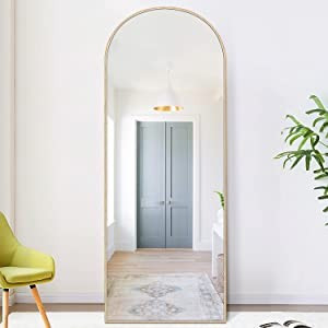 Arched Full Length Mirror Arched Floor Mirror with Stand, Wall Mirror Standing, Leaning Ha... | Amazon (US)