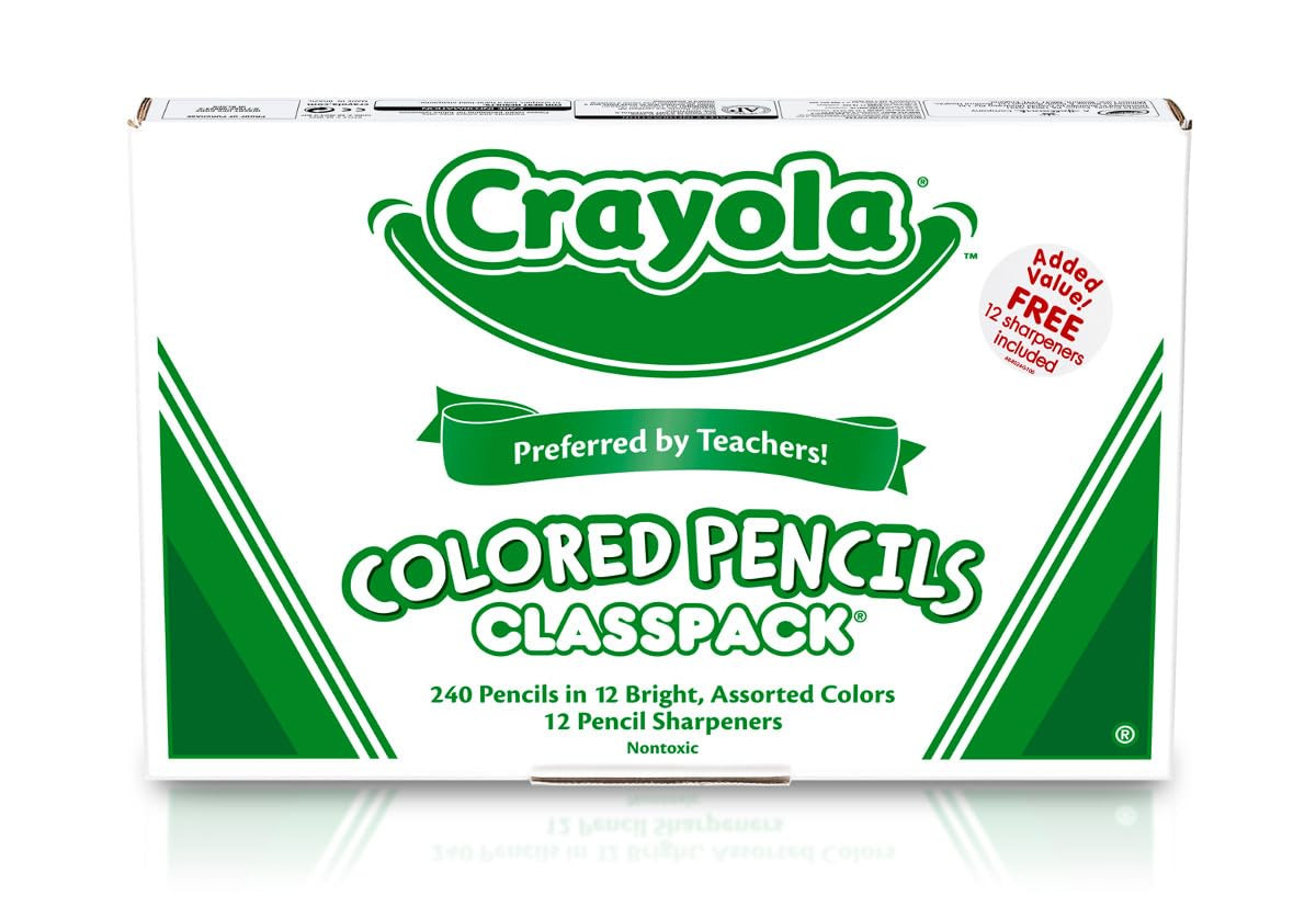 Crayola Colored Pencils Classpack (240 Ct), Bulk Classroom Supplies, Colored Pencils for School, ... | Amazon (US)