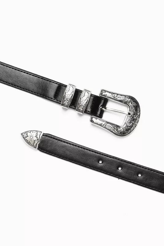 Faux Leather Western Buckle Belt | Nasty Gal (US)