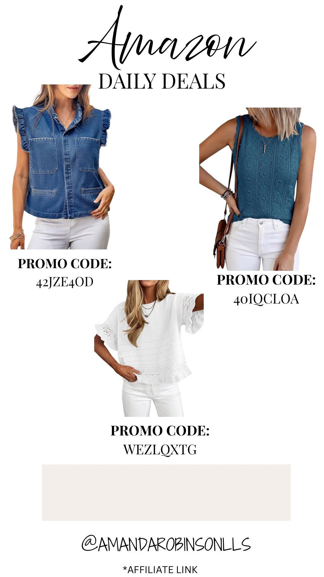 Amazon daily deals
Women’s shirts 

#LTKSaleAlert