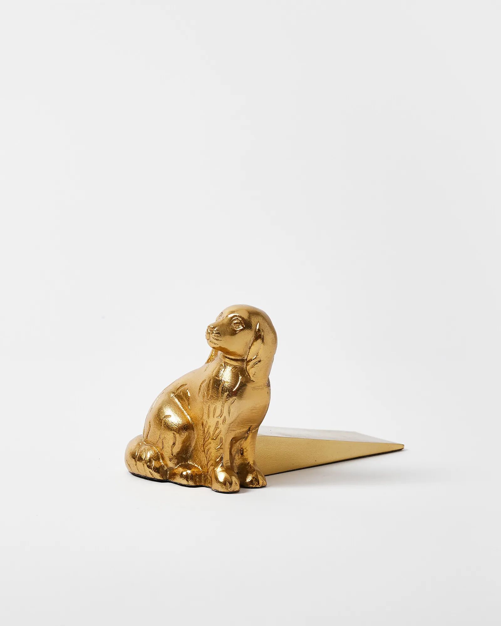 Chadwick Staffordshire Dog Gold Metal Door Stop | Oliver Bonas | Oliver Bonas (Global)