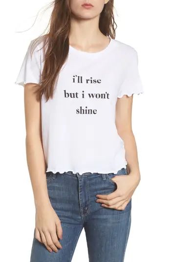 Women's Wildfox Rise & Shine Frilled Tee | Nordstrom