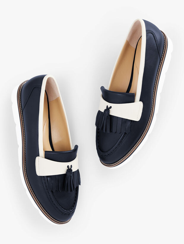 Liz Tassel Nappa Platform Loafers | Talbots