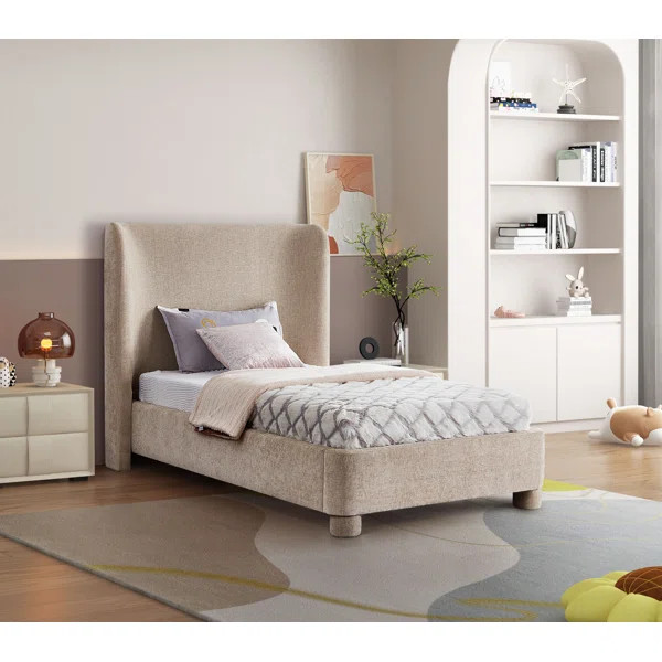 Hridhaan Upholstered Unfinished Wingback Bed | Wayfair North America