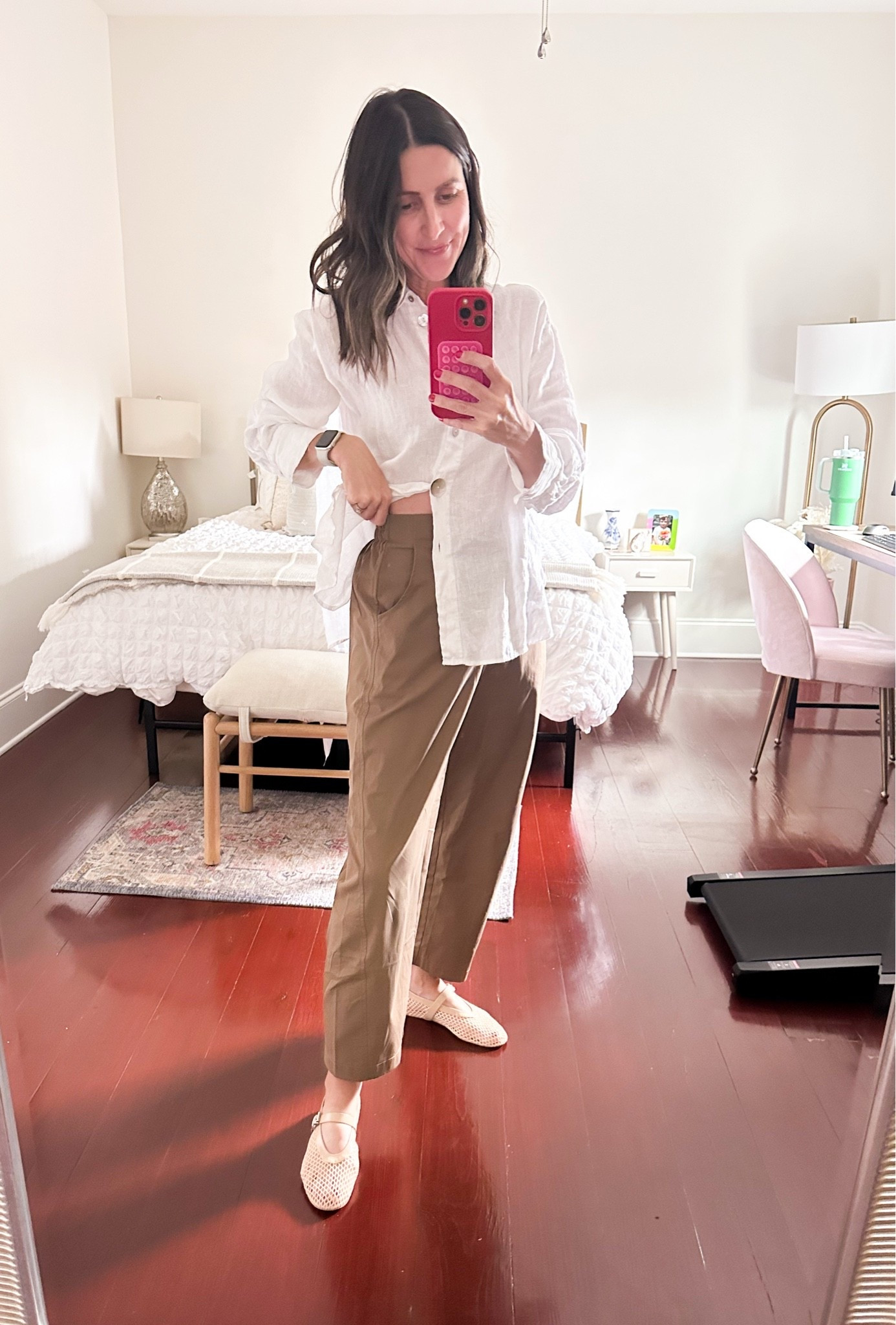 Ruti pants look for less! Wearing size small. So comfortable. So chic. 
This is the “coffee” colorway. 

Mesh flats -TTS - “nude”

#LTKmomlife #LTKTravel #LTKWorkwear