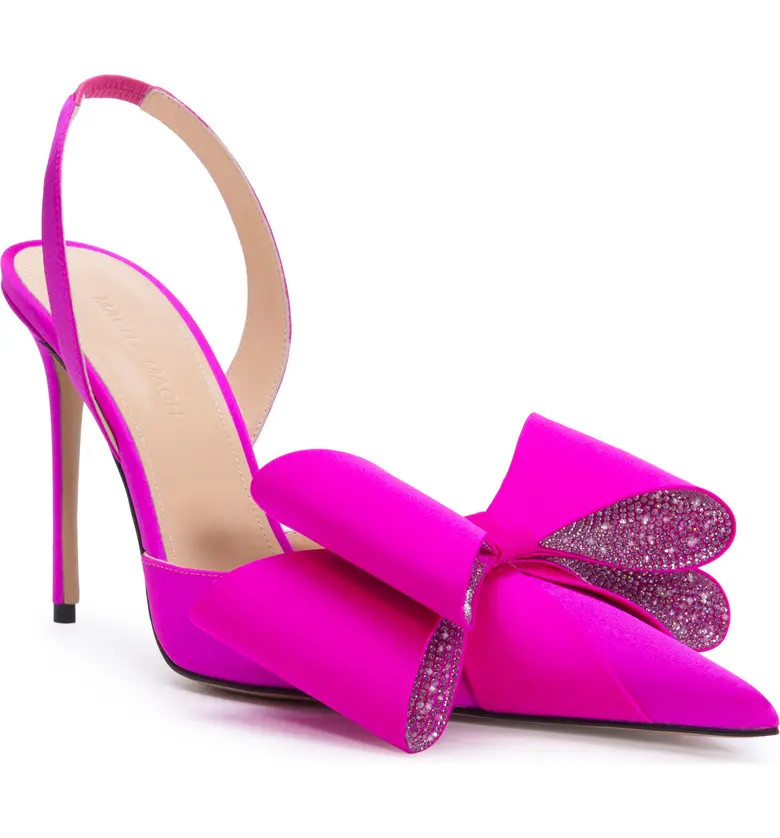 Mach & Mach Le Cadeau Bow Pointed Toe Slingback Pump (Women) | Nordstrom | Nordstrom