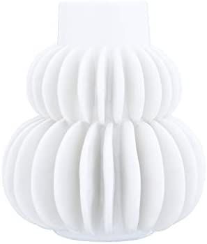 Bloomingville Handmade 5" H Stoneware Half Circle Pleated Design Vase, White | Amazon (US)