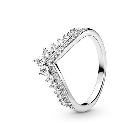 PANDORA Princess Wish Ring | Clear Cubic Zirconia - Size 3 | Sterling Silver | 197736CZ-44 | Pandora (US)