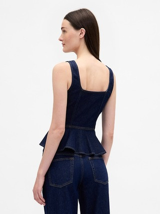 Denim Peplum Tank Top | Gap (US)