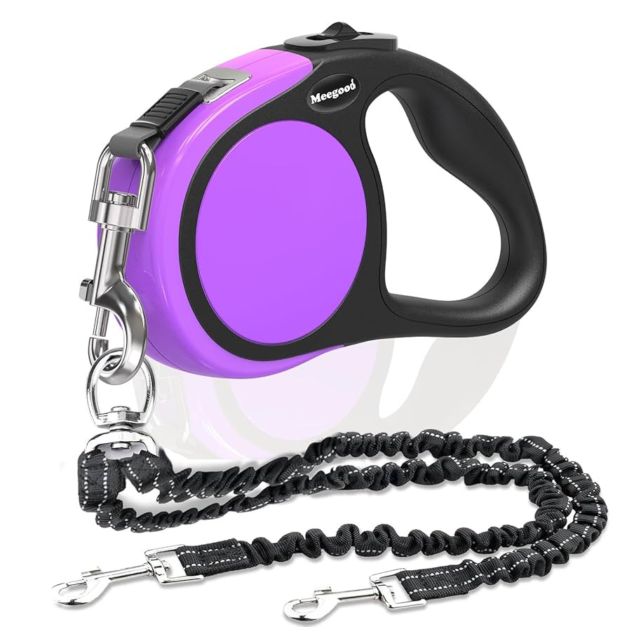 Double Retractable Dog Leash for Two Dogs Up to 50 lbs Per - 16 ft Coupler Dog Leashes for Small ... | Amazon (US)