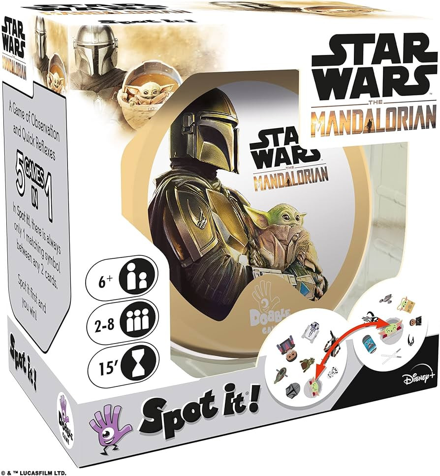Spot It! Mandalorian - The Mandalorian Series Edition of The Family Speed and Observation Game! F... | Amazon (US)