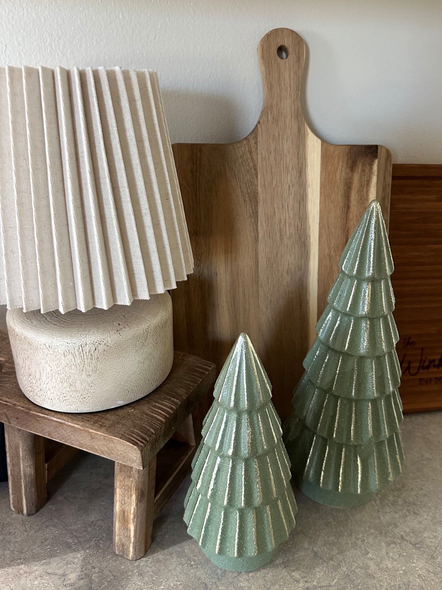 Cozy Christmas decor in the kitchen - green trees are hobby lobby so I can’t link them :( 

#LTKHoliday #LTKSeasonal