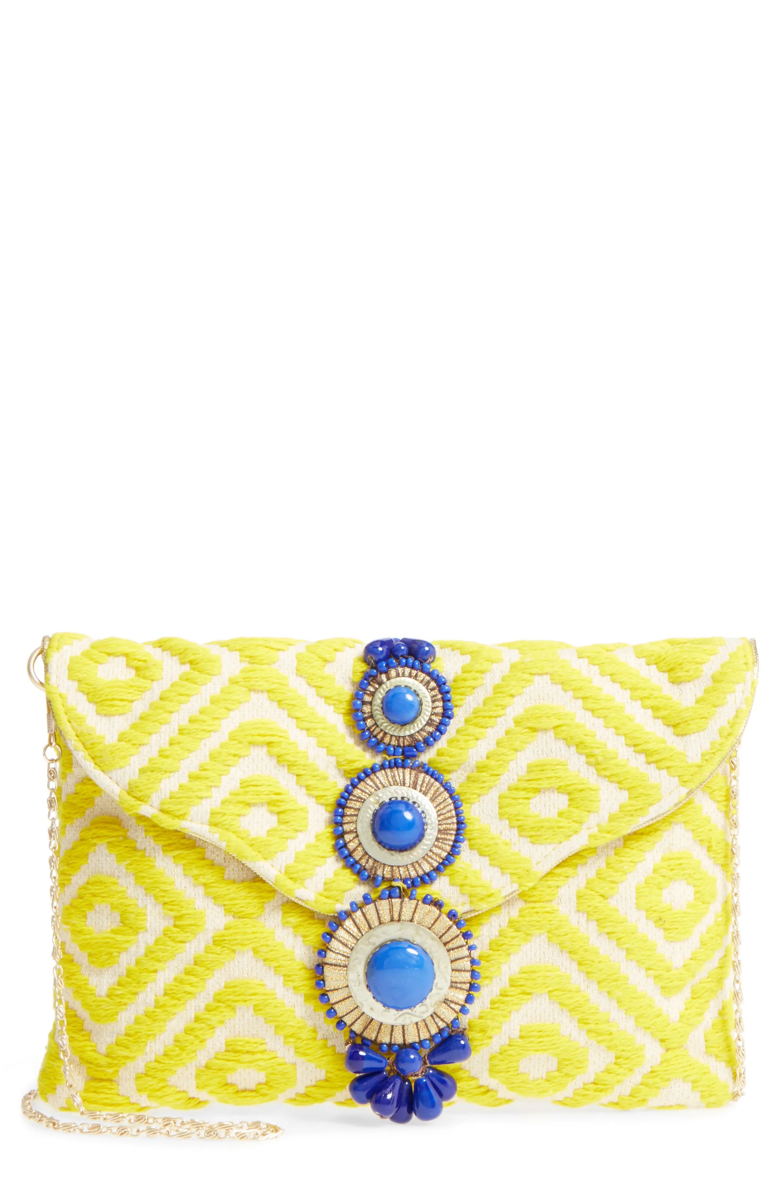 Steven by Steve Madden Beaded & Embroidered Clutch | Nordstrom