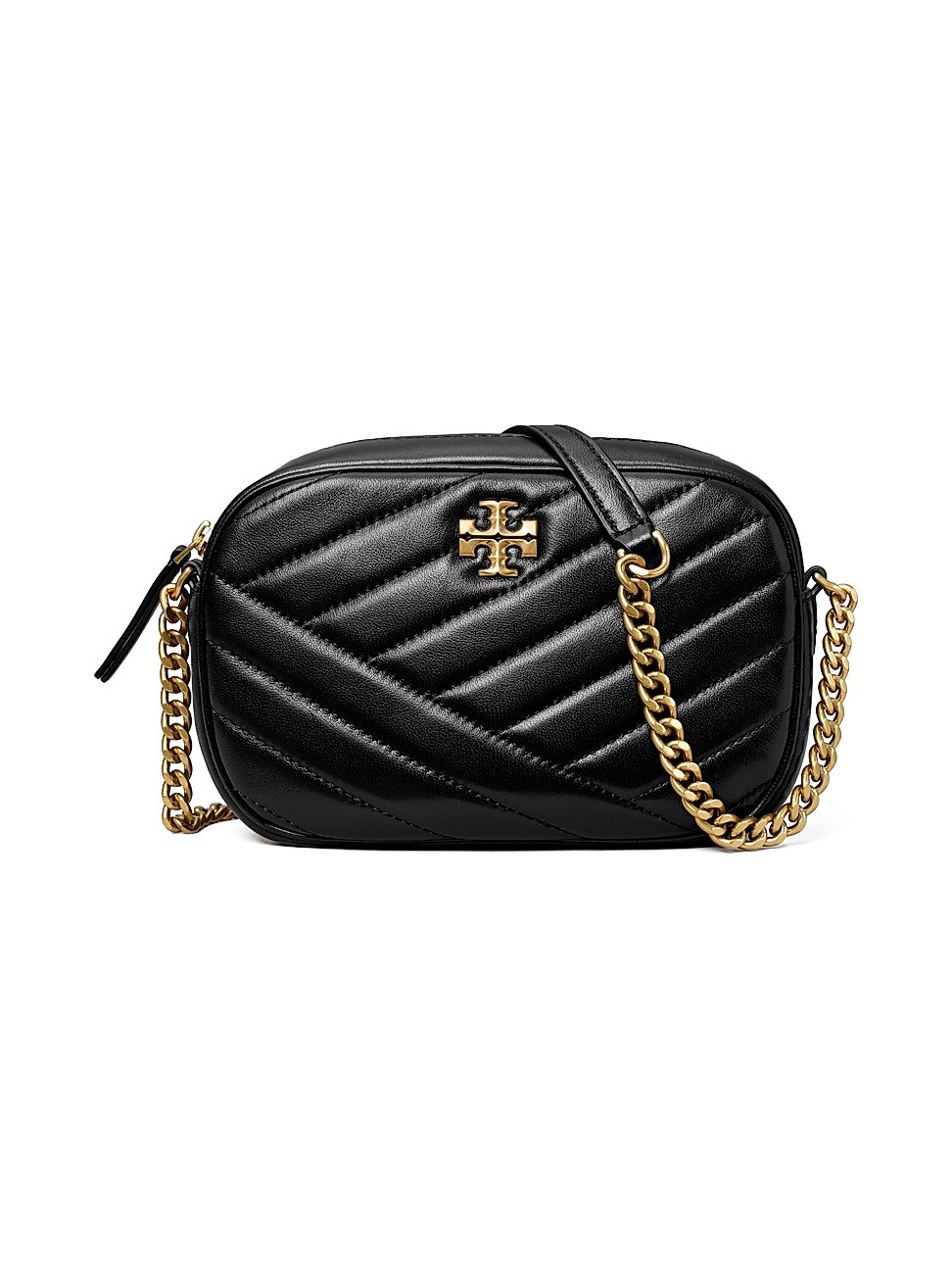 Women's Kira Chevron-Quilted Leather Camera Bag - Black | Saks Fifth Avenue