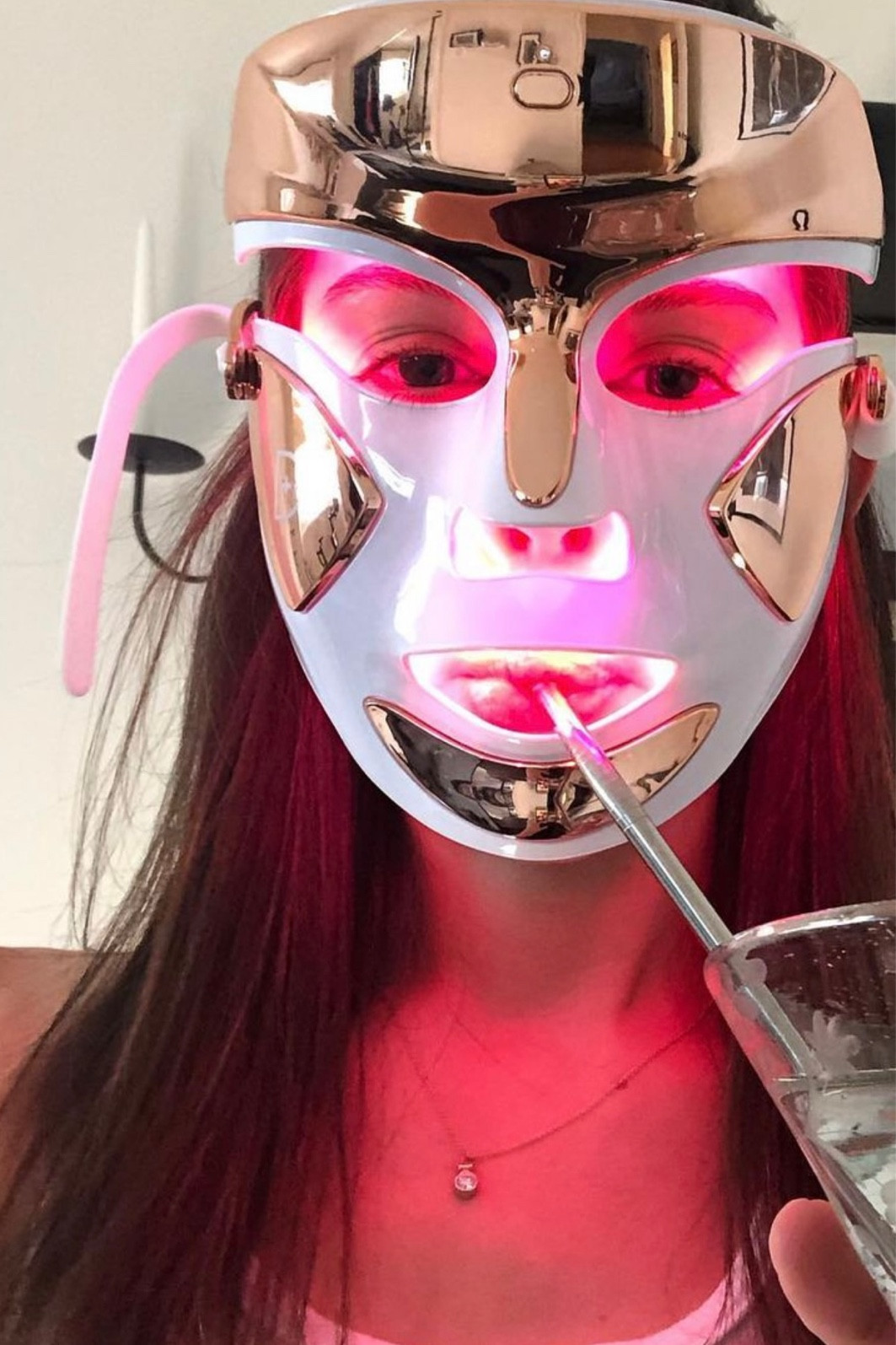 LED face mask • red light, blue blight and the only one with blue and red light simultaneously. Collagen boosting, acne clearing, fine line targeting among other benefits. 