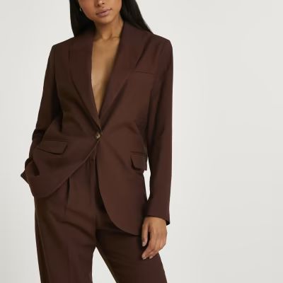 Brown oversized blazer | River Island (UK & IE)