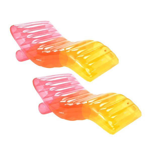 Chaise Lounger Float
                      Clear Rainbow, 2-Pack | FUNBOY