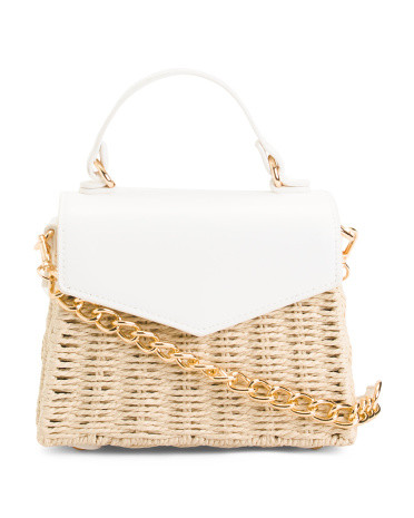 Straw Envelope Flap Crossbody | TJ Maxx