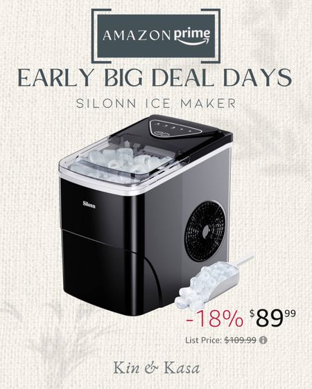 Amazon Early Prime Big Deal Days , Silonn Ice Maker 

Makes 26 pounds of ice in 24hrs with 2 different size options.

Click down below to shop the Early Prime Day Deals 

#primeday #amazonfinds #icemaker #bigdealdays #kitchengadgets 

#LTKsalealert #LTKhome #LTKxPrime