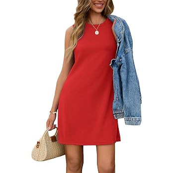 Sampeel Dresses for Women 2025 Casual Summer Sundresses Sleeveless Tank Dress Fashion Outfits | Amazon (US)