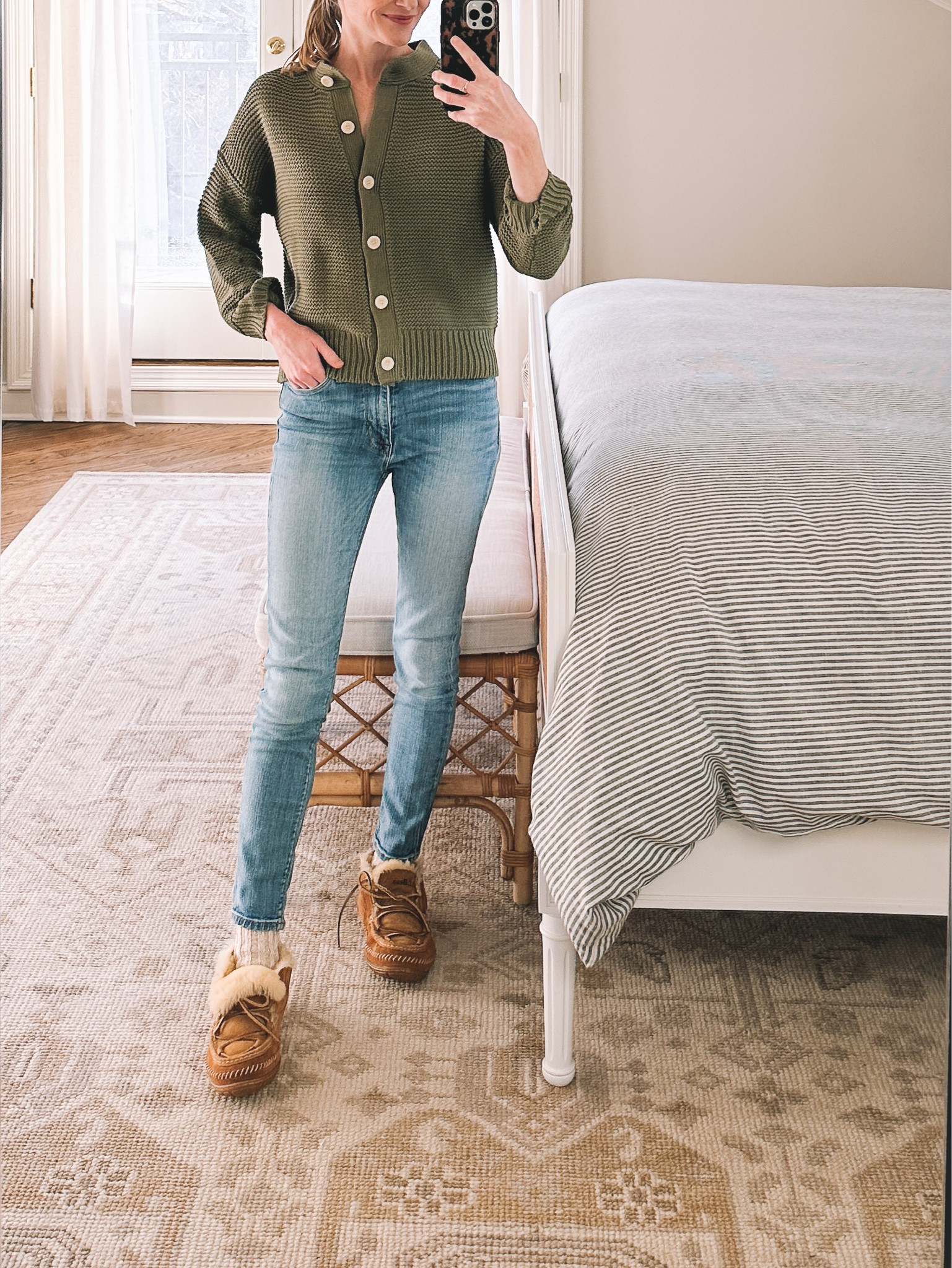 #OOTD. Wearing a small in the sweater, which comes in striped too! Beautiful, soft cotton - no itchiness whatsoever 

#LTKFind